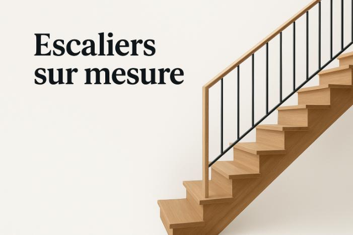 Escalier moderne en bois et métal